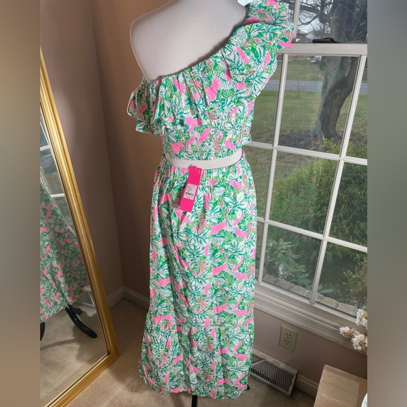 Lilly Pulitzer Kasida Ruffle Set (botanical green) size 4 NWT - Picture 2 of 9